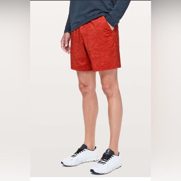 Lululemon Pace Breaker Short *Linerless 7" Heather Allover Solar Orange Magma XS - Picture 1 of 13